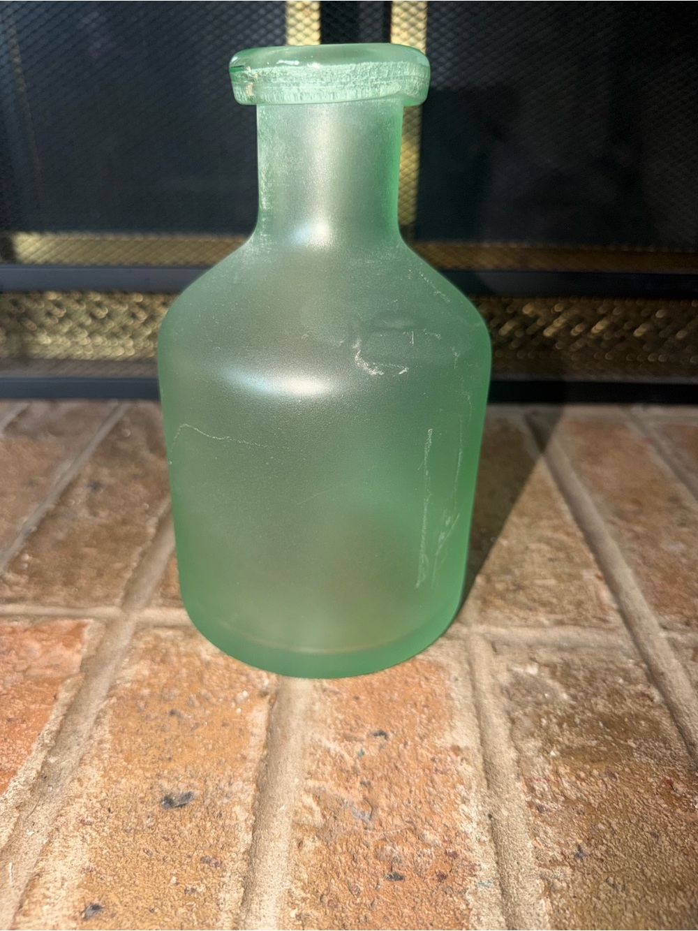Frosted Seafoam Green Glass Vase